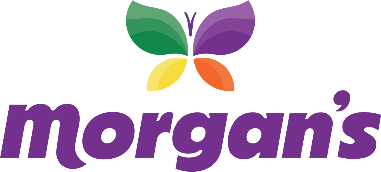 Morgan's Organization Logo; a multicolored butterfly.